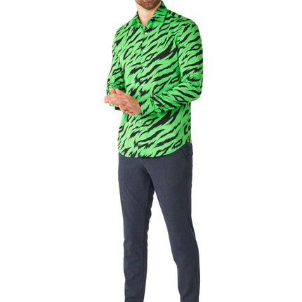 Tiger Grön Skjorta Herr <tc>OppoSuits</tc>