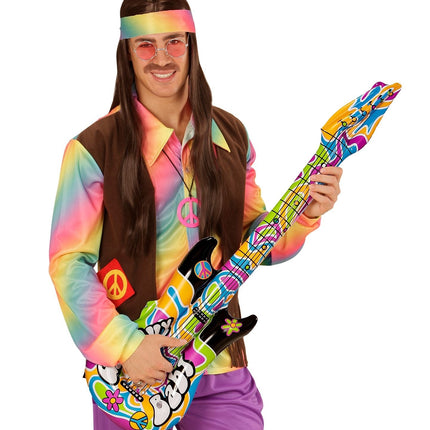 Hippie 60S uppblåsbar gitarr 1,05 m
