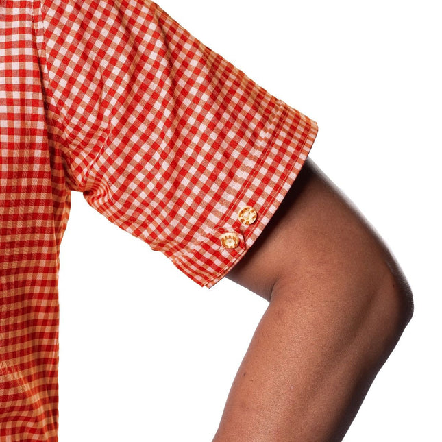 Oktoberfest Blus Orange Kortärmad Herr