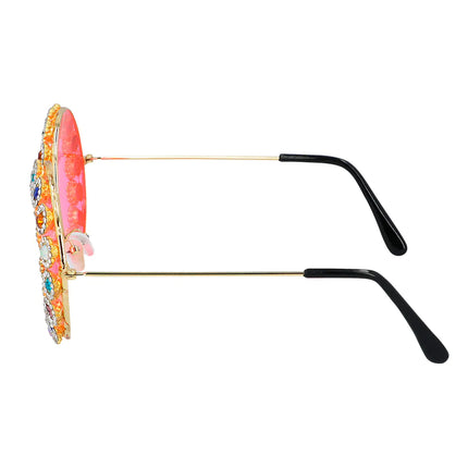 Rosa glasögon diamant