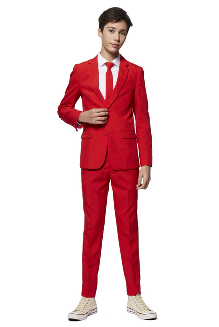 Röd dräkt pojke tonåring <tc>OppoSuits</tc>