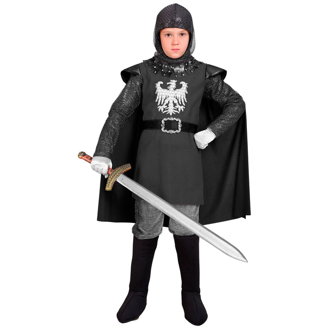 Riddardräkt Grå pojke 3 delar