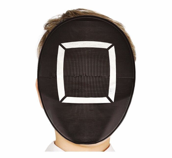 Svart mask Vit kvadrat