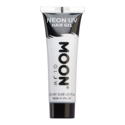 Moon Glow Neon UV Hårgel Vit 20ml