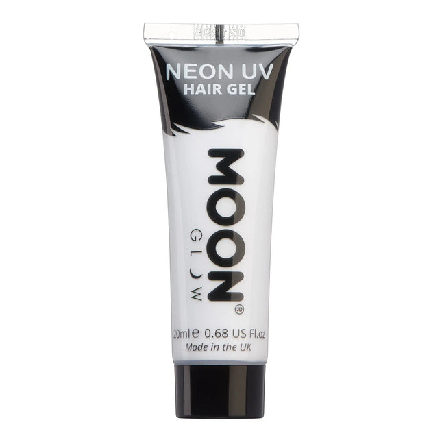 Moon Glow Neon UV Hårgel Vit 20ml