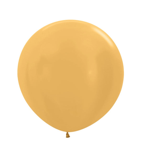 Ballonger Metallic Guld 61cm 10st