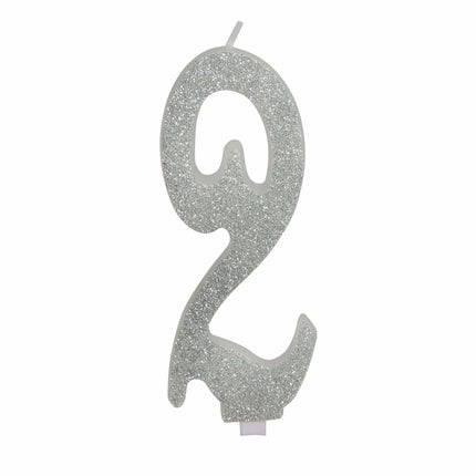 Silverljus 2 år Glitter 12,5cm