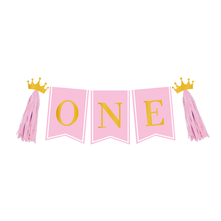 1 års dekorationspaket Rosa barnstol