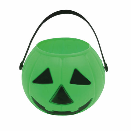 Grön Halloween godishink Pumpa 15cm
