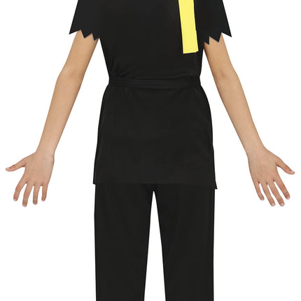 Ninja Dräkt Svart Gul Pojke
