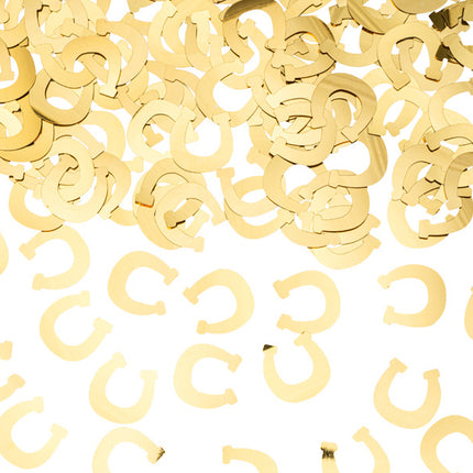 Hästskor med konfetti i guld