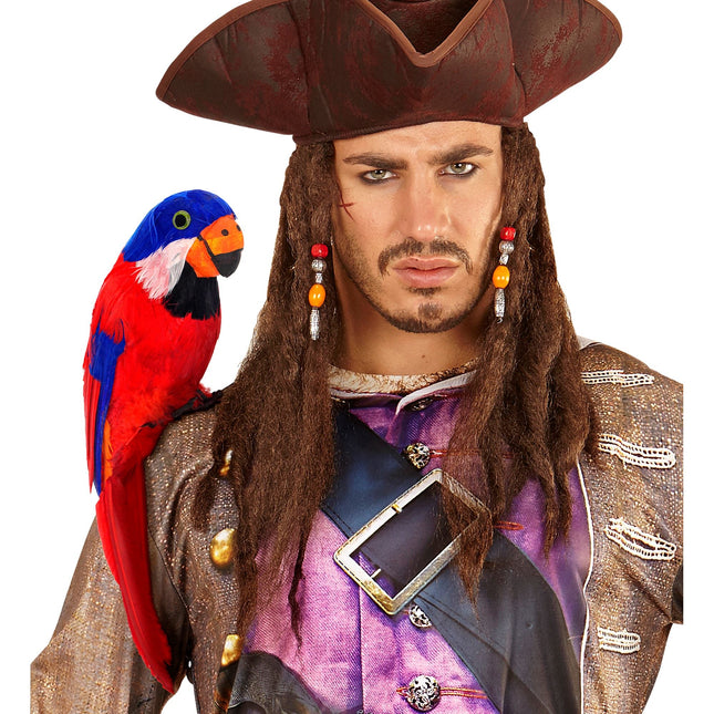 Pirat Fake Papegoja Röd