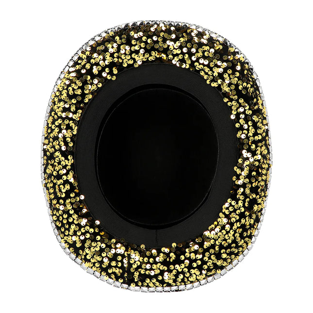 Guld Silver Hatt Paljetter