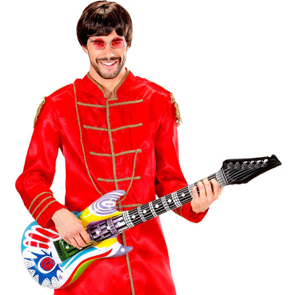 Färgglad falsk gitarr uppblåsbar 1,07 m