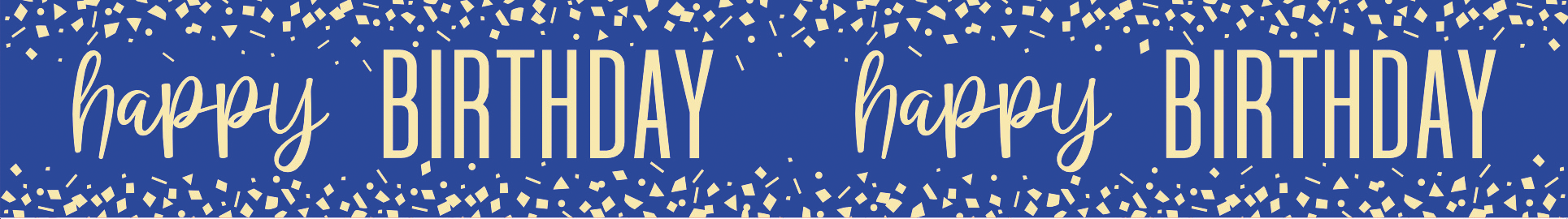 Happy Birthday-banner mörkblå 2,74 m