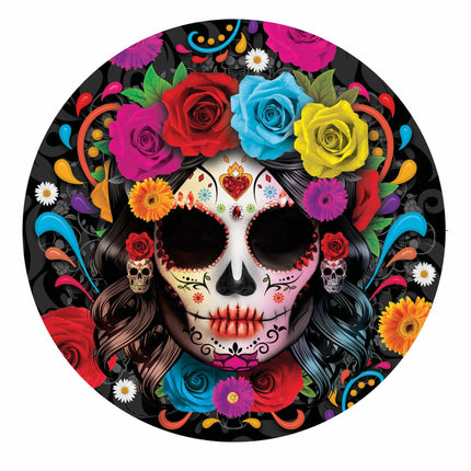 Halloween-tallrikar Dödens huvud 23 cm