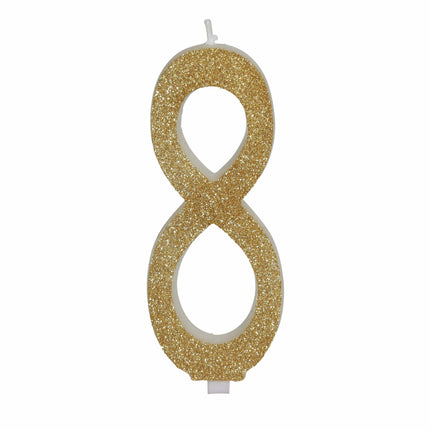 Guldljus 8 år Glitter 12,5cm
