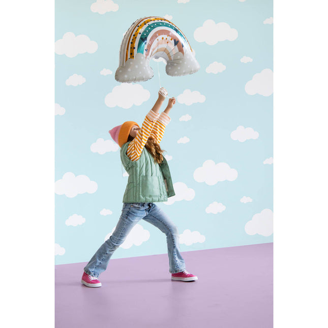 Regnbåge Helium Ballong Tom 68cm