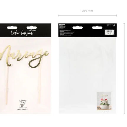 Bröllopstårta topping Mariage 22,5cm