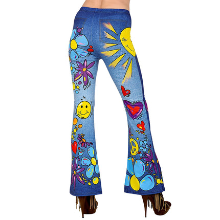 Hippie 60S Legging Blå Dam