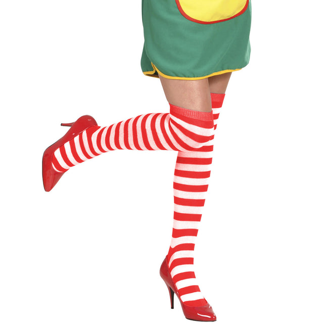 Röd-vit strumpa 64cm