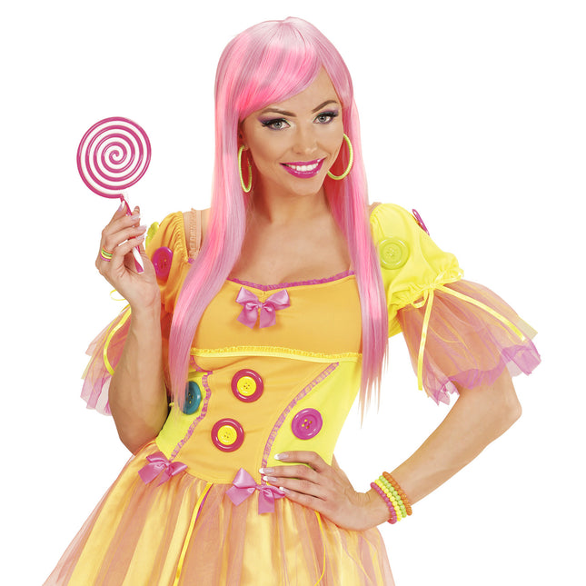 Neongröna örhängen Ringar