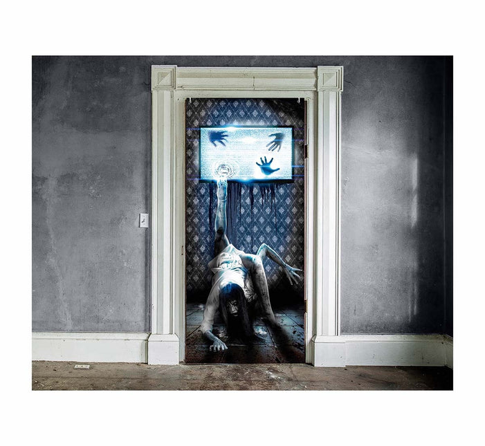 Halloween Dörraffisch Spöke 120cm x 47cm