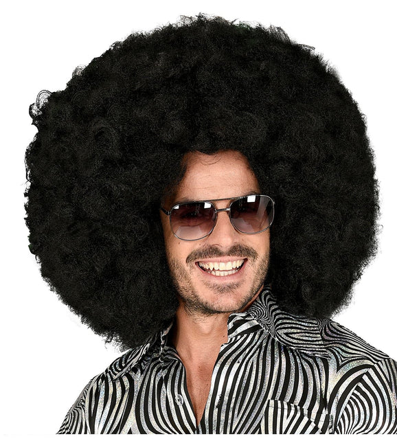 Svart Maxi Afro Peruk