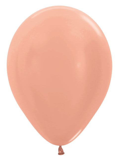 Ballonger Metallic Roséguld 30cm 12st