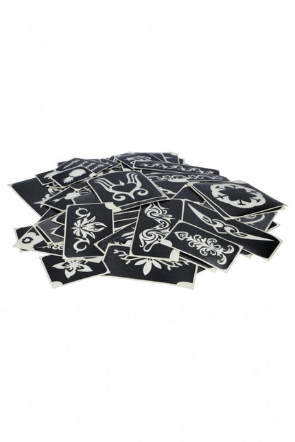 Svart tatueringsstencil Mix 100st