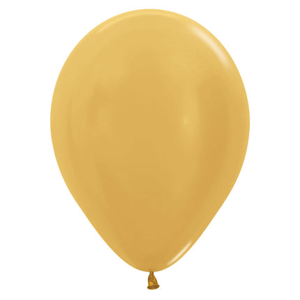 Ballonger Metallic Guld 23cm 50st