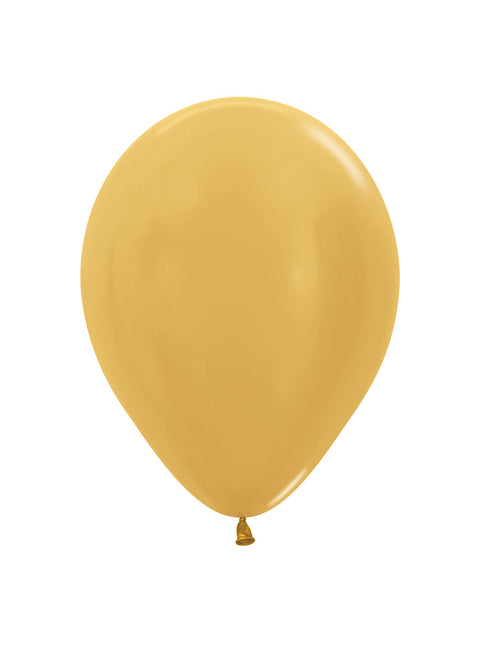 Ballonger Metallic Guld 23cm 50st