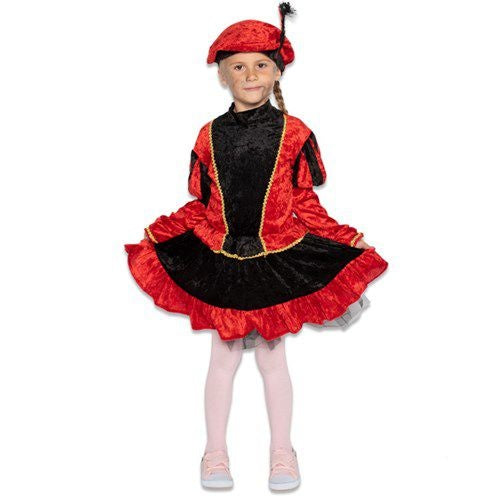 Pietenpak Kind Jurk Med Underkjol Röd