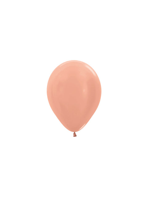 Ballonger Metallic Roséguld 12cm 50st