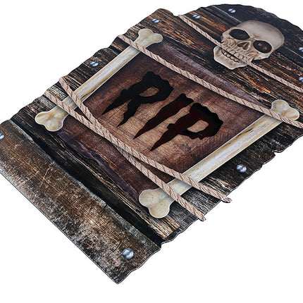 Brun Halloween-dekoration Gravsten Rip 56cm