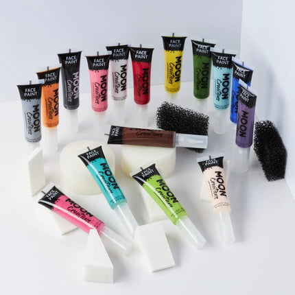 <tc>Moon Creations</tc> Ansiktsfärg med pensel och applikator Turkos 15ml