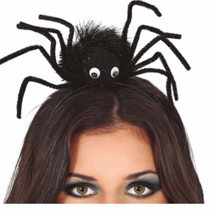 Svart hårband Spindel