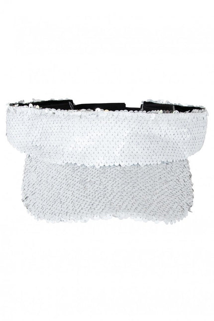 Solskydd med paljetter Vit
