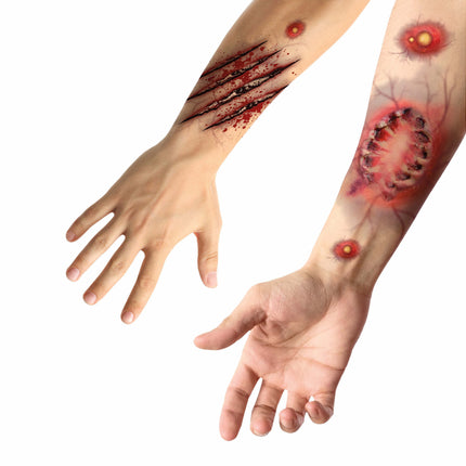 Halloween Falska tatueringar Sår