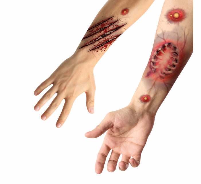 Halloween Falska tatueringar Sår