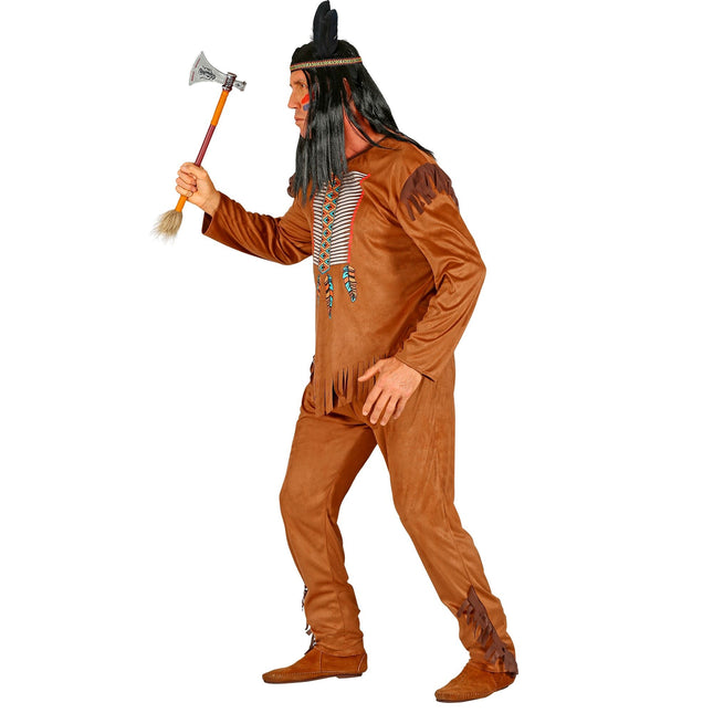 Indian dräkt brun män 3 delar