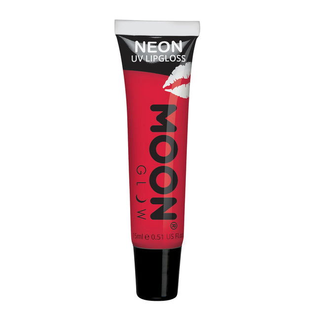 Moon Glow Neon UV Läppglans Intense Red Strawberry 15ml