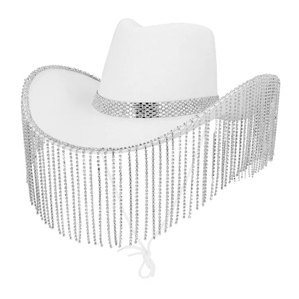 Cowgirlhatt Vit Showgirl