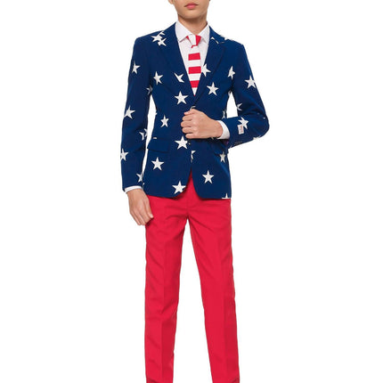 USA Stars Stripes Kostym Pojke Tonåring <tc>OppoSuits</tc>