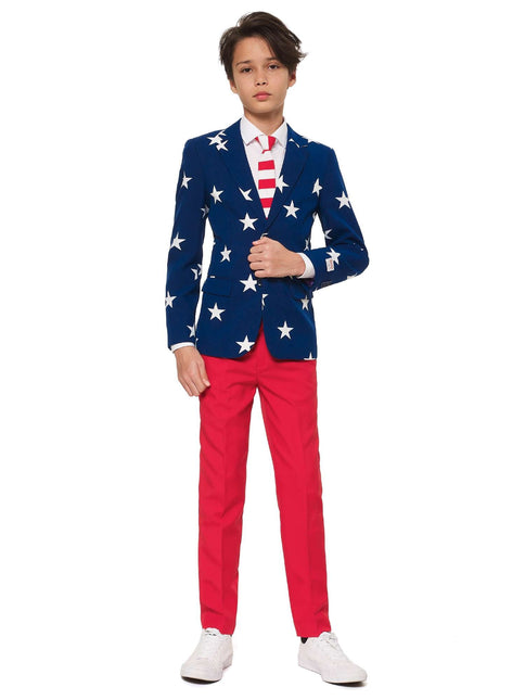 USA Stars Stripes Kostym Pojke Tonåring <tc>OppoSuits</tc>