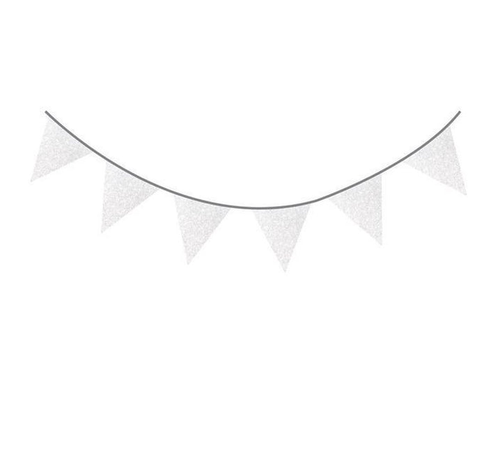 Silverglittergirlanger 6m