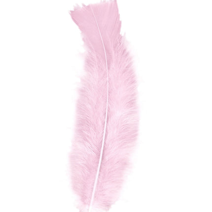 Ljusrosa fjädrar 50st