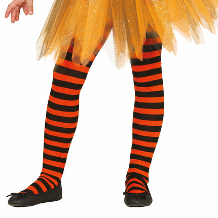 Orange Legging Randig Barn