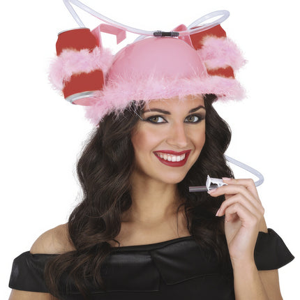 Dryckeshjälm Pink Feathers