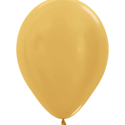 Ballonger Metallic Guld 25cm 100st